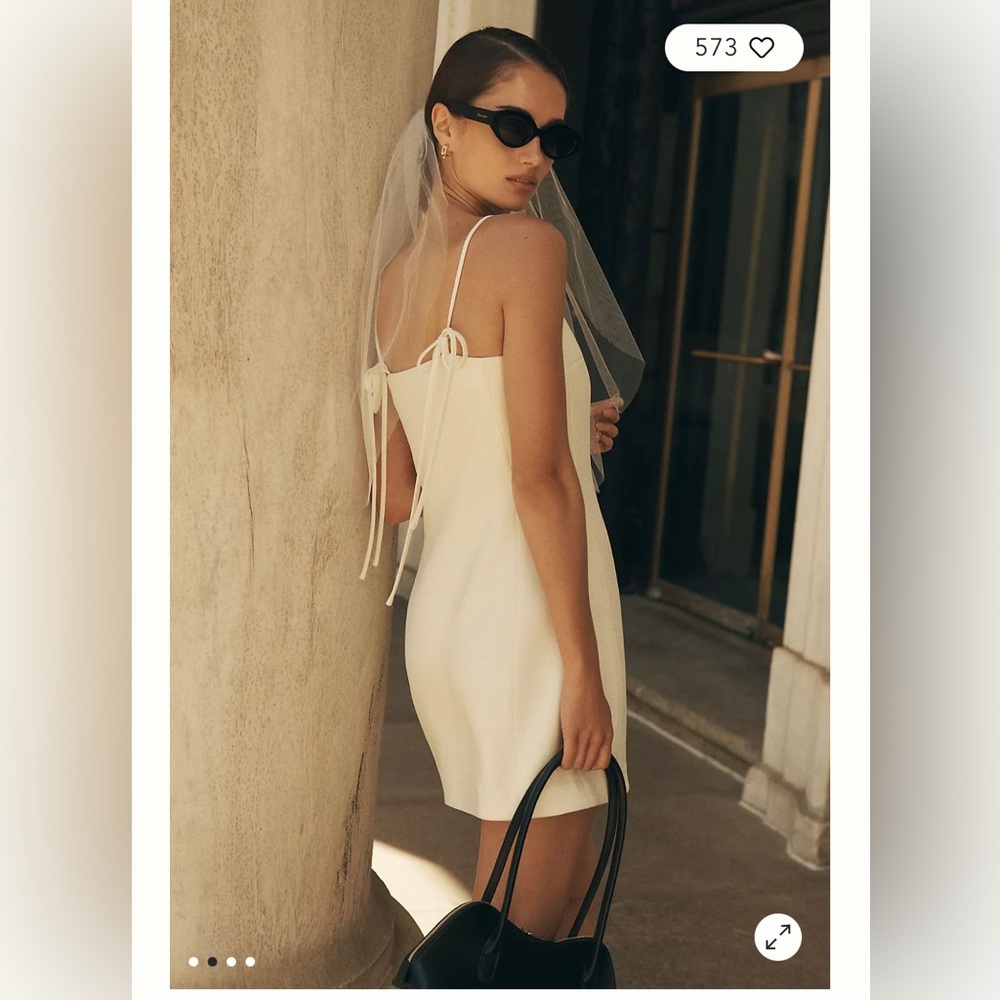 Elegant Cream Spaghetti Strap Dress
